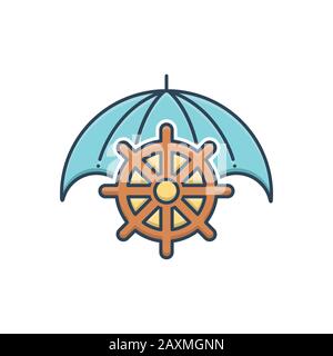 Illustration for Marine insurance Stock Vector