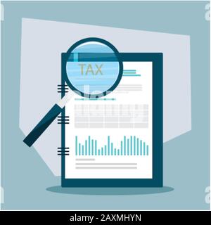 set of icons of tax day vector illustration design Stock Vector