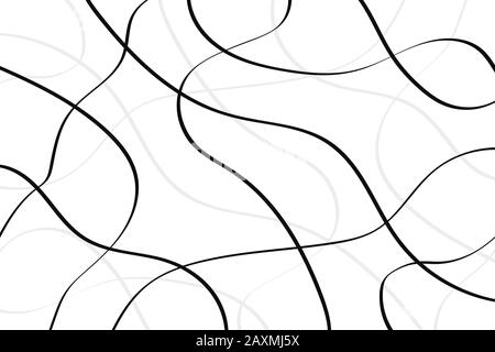 Abstract black grunge brush wavy line style of pattern decorative design background. Decorate for print, page, cover, presentation. illustration Stock Vector