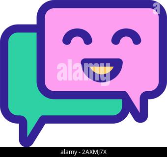 Chat bot icon vector. Isolated contour symbol illustration Stock Vector