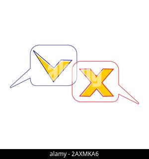 agree disagree bubble talk symbol logo vector Stock Vector