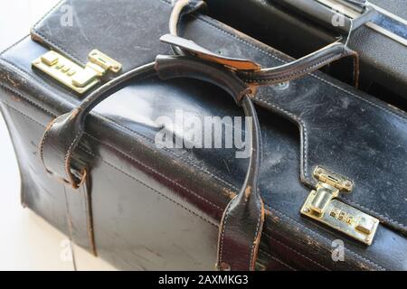 Vintage Pilot's Official Carry-on Bag, USA Stock Photo
