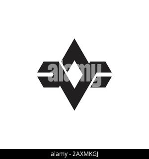 letter av linked overlapping logo vector Stock Vector