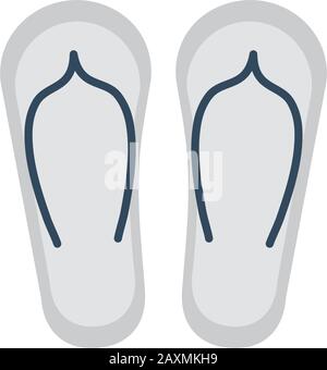 beach sandals on white background vector illustration design Stock Vector