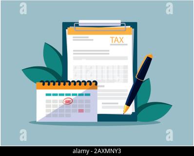 set of icons of tax day vector illustration design Stock Vector