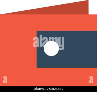 red wallet for money and cards on white background vector illustration design Stock Vector