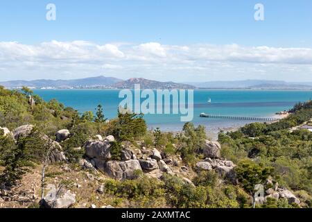 High angle view of Picnic Bay,  Magnetic Island, Australia Stock Photo