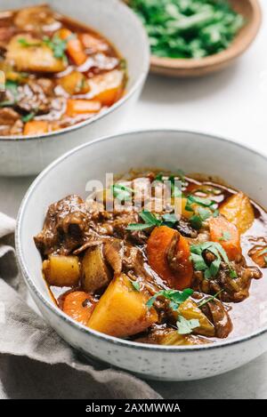 Beef stew recipe still life Stock Photo