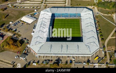 Aerial shots, MDCC arena, football stadium, stadium of the 1st FC Magdeburg, Brückfeld, Magdeburg, Saxony-Anhalt, Germany Stock Photo