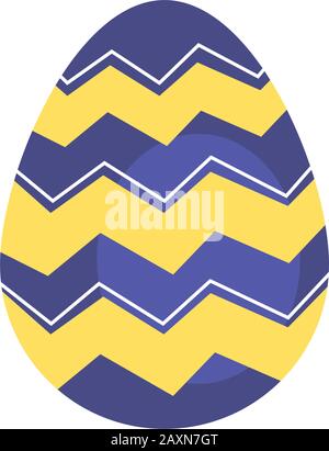 easter egg painted with waves stripes block style Stock Vector Image ...