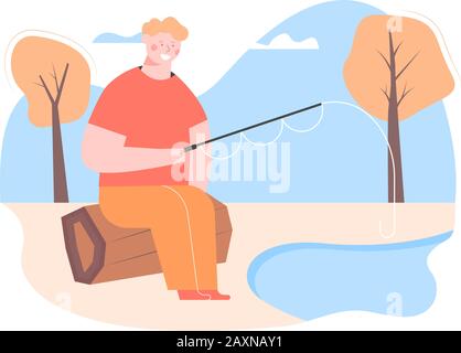 Bright vector illustration of outdoor. Stock Vector