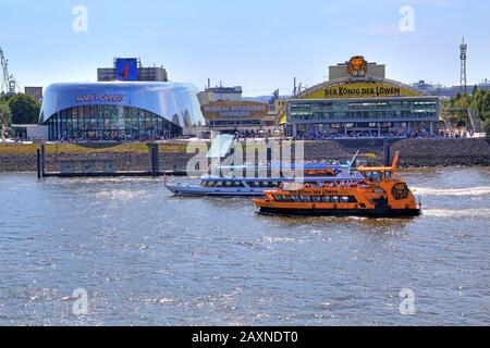 Musical theatre in the harbour in the Elbe shore, Hamburg, country Hamburg, North Germany, Germany Stock Photo