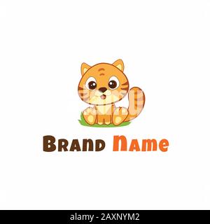 The logo of the little tiger. Stock Vector