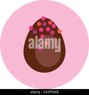 easter egg painted dotted block style Stock Vector