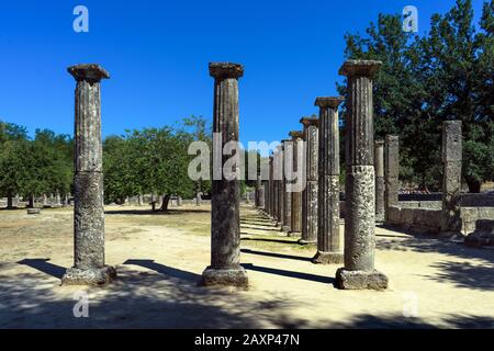 Ancient Greece. Olympia, The birth place of the Olympic Games. Stock Photo