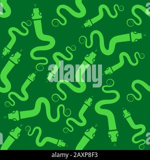 Beautiful Seamless Pattern With Snakes . Textile. Vector Stock Vector