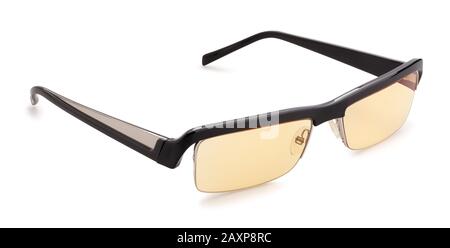 photochromic glasses path isolated on white Stock Photo