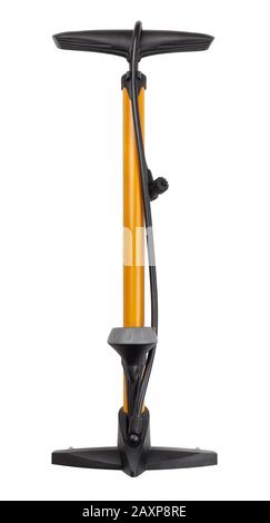 bike floor pump path isolated on white Stock Photo