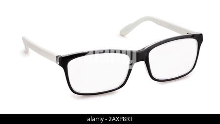 glasses path isolated on white Stock Photo