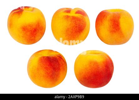 yellow peach path isolated on white Stock Photo