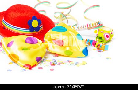Carnival decoration on white Stock Photo