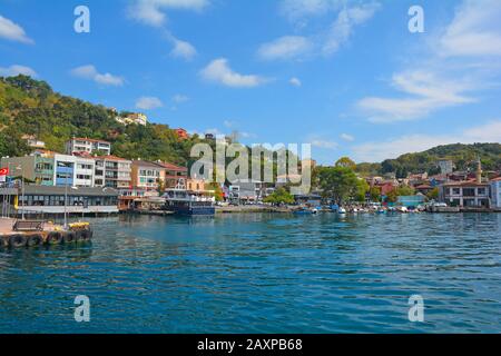 The waterfront of the Beykoz district on the Asian shore of Istanbul, Turkey. Stock Photo
