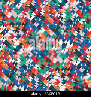 Intricate ornate tiling geo trend seamless pattern Stock Vector