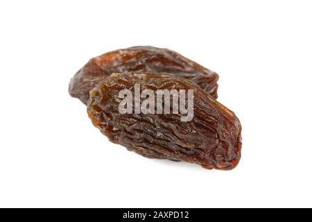 Raisins isolated on white background with clipping path Stock Photo