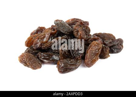 Raisins isolated on white background with clipping path Stock Photo
