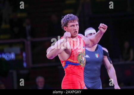 Roma, Italy. 12th Feb, 2020. a . aleksanyan (arm) category gr 97 kg during Wrestling Greco-Roman European Senior Championship, Wrestling in Roma, Italy, February 12 2020 Credit: Independent Photo Agency/Alamy Live News Stock Photo