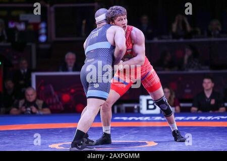 Roma, Italy. 12th Feb, 2020. a . aleksanyan (arm) category gr 97 kg during Wrestling Greco-Roman European Senior Championship, Wrestling in Roma, Italy, February 12 2020 Credit: Independent Photo Agency/Alamy Live News Stock Photo