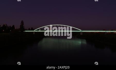 Iconic "Hendrix" bridge in Zagreb Stock Photo