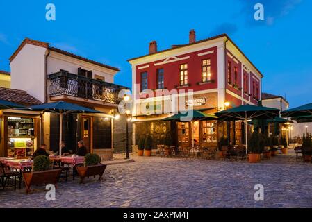 Ancient Bazaar, Pazari i Vjetër, Korca, Korça, Albania Stock Photo