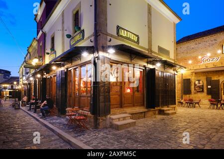 Ancient Bazaar, Pazari i Vjetër, Korca, Korça, Albania Stock Photo