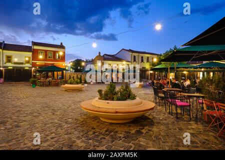 Ancient Bazaar, Pazari i Vjetër, Korca, Korça, Albania Stock Photo