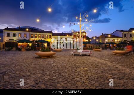 Ancient Bazaar, Pazari i Vjetër, Korca, Korça, Albania Stock Photo