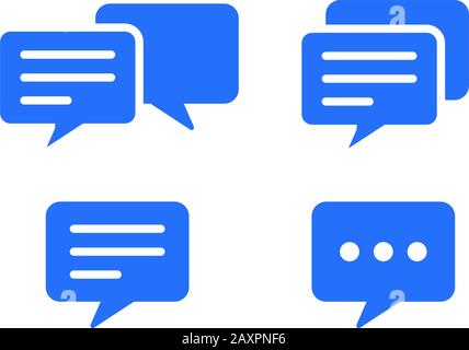 Message writing icon vector set. Support chat pictogram. Stock Vector