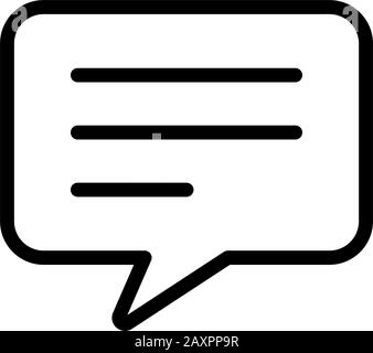 Message writing outline vector icon. Support chat pictogram. Stock Vector