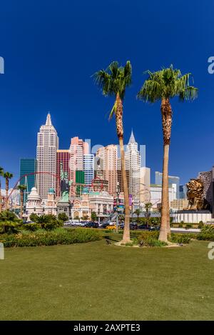 USA, Nevada, Clark County, Las Vegas, Las Vegas Boulevard, The Strip, New York-New York Hotel and Casino Stock Photo