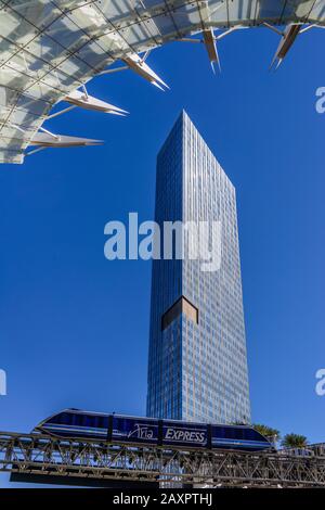 USA, Nevada, Clark County, Las Vegas, Las Vegas Boulevard, The Strip, CityCenter, Mandarin Oriental Hotel Stock Photo