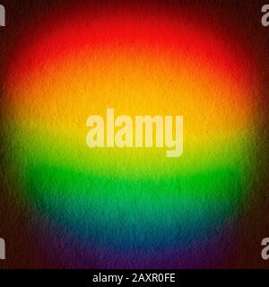 Abstract bright rainbow circle, sphere in a square background Stock Photo