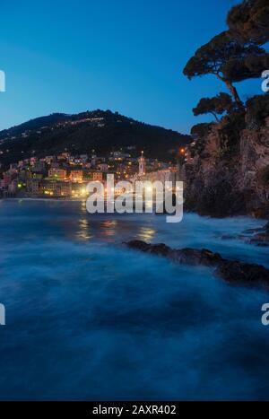 A scenic rocky coastline reflected in the river Stock Photo - Alamy