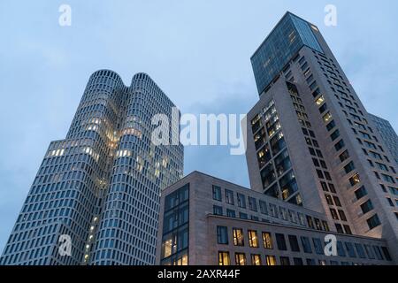 Berlin, modern skyscrapers at the Bahnhof Zoo Stock Photo