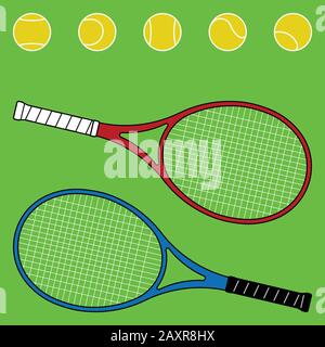 Download A Tennis Racket With Yellow Ball Vector Color Drawing Or Illustration Stock Vector Image Art Alamy PSD Mockup Templates