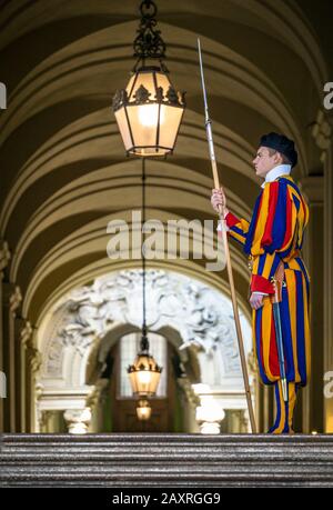 Swiss Guard Vatican, Rome, Lazio, Italy Stock Photo