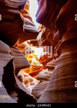 Antelope Canyon - slot canyons in Page Arizona, USA Stock Photo