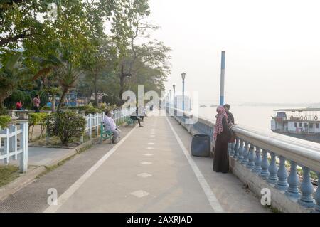 Spectacular Landscape Photography of Millennium Eco Tourism Park and Recreational Riverside Beautification area on a quiet and relaxed evening. Park a Stock Photo