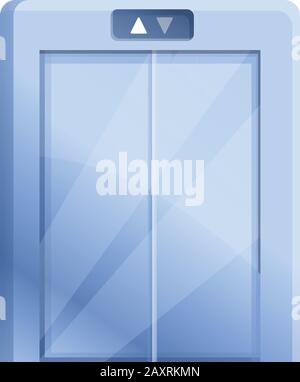 Office elevator icon. Cartoon of office elevator vector icon for web design isolated on white background Stock Vector