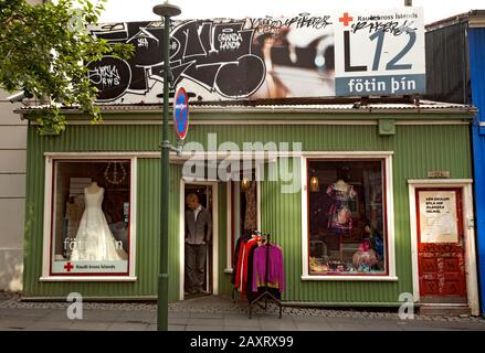 House, city, Iceland, Reykjavik, capital, Europe Stock Photo