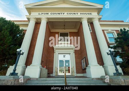 Yerington, Nevada, USA - November 13, 2012: The Lyon County Courthouse Stock Photo